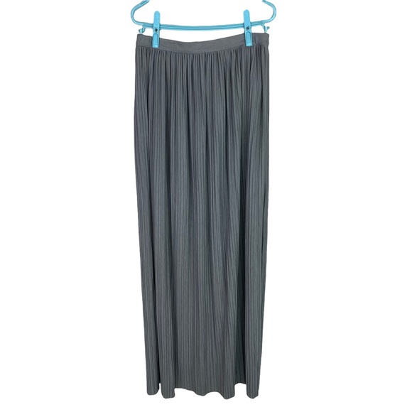Theory Dresses & Skirts - Theory Osnyo Drapey Tee Pleated Maxi Skirt New Grey Melange Size S Made In USA